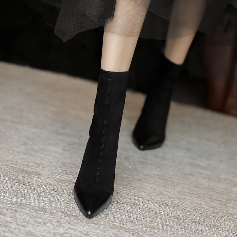 Elegant Plain Ankle Boots-1