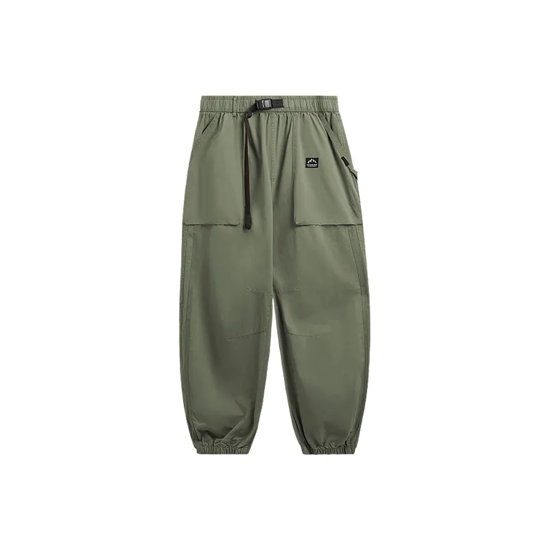 Casual Loose Cotton Blended Fabric Cargo Pants-0