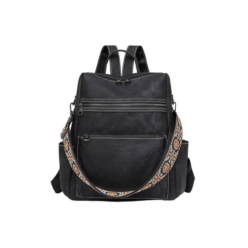 Casual Plain Backpack-3