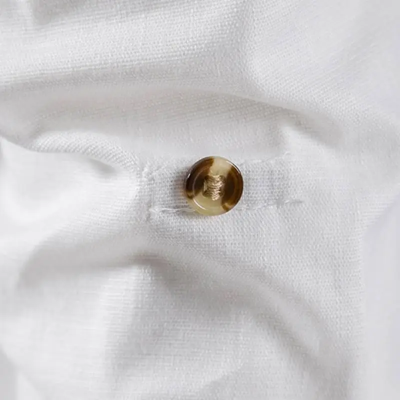 Fashionable Plain Cotton Blended Fabric Shirt-3