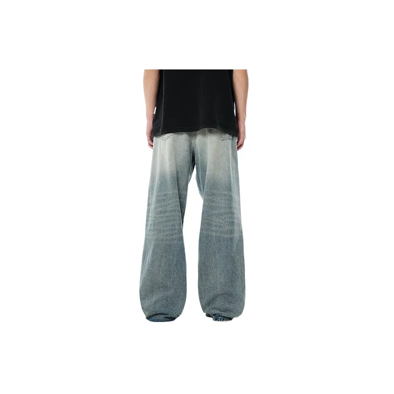 Retro Ripped Wide Leg Jeans-3