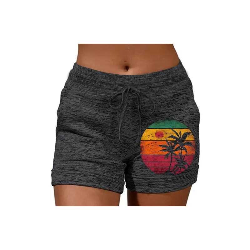 Sporty Breathable Polyester Casual Shorts Women-3