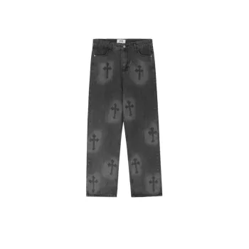 High Street Washed Jet painted Cross Jeans