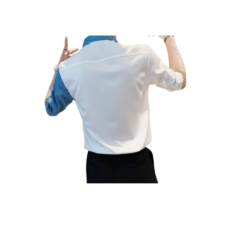 Spliced Trendy Shirt-1