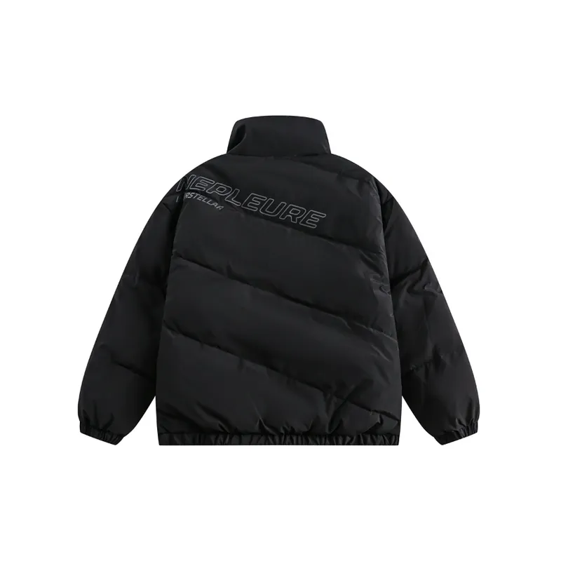 Solid Color Casual Cotton padded Coat-1