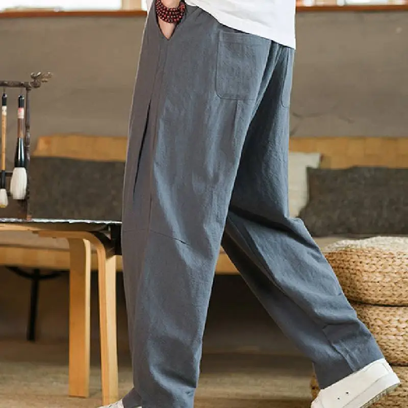 Plain Loose Casual Pants-6