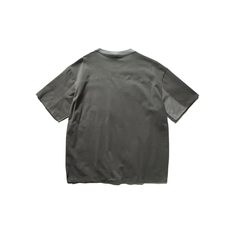 Retro Loose Cotton Blended Fabric T Shirt Unisex-1