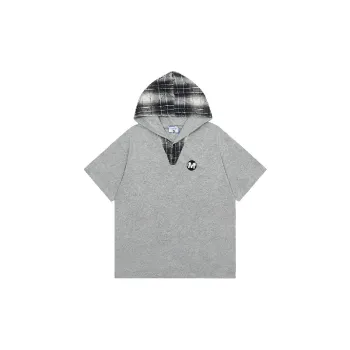 Fashion Plaid Cotton T Shirt Unisex