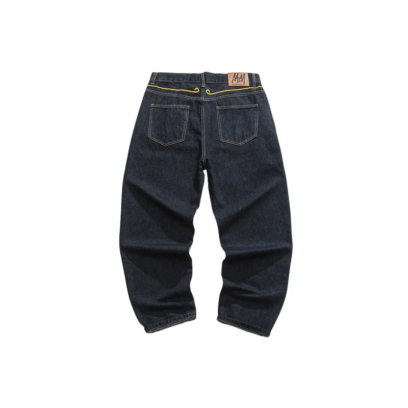 Embroidered Straight Loose Casual Pants-1