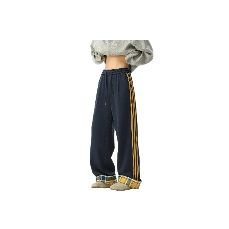 Simple Striped Cotton Casual Pants-2