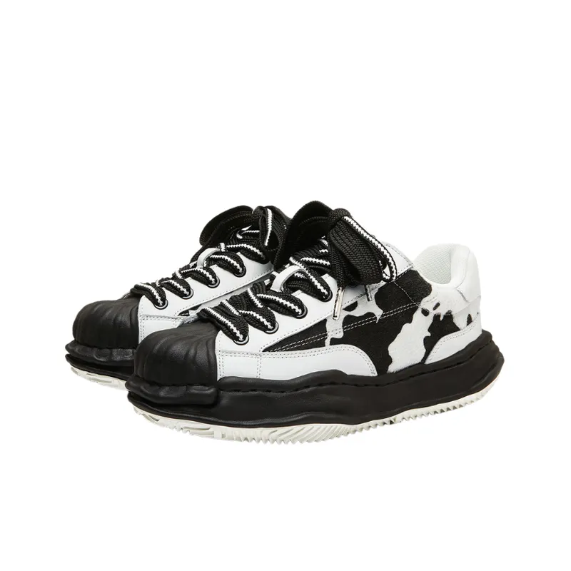 Thick Sole Increased Panda Style Shell Head Dissolved Shoes-1