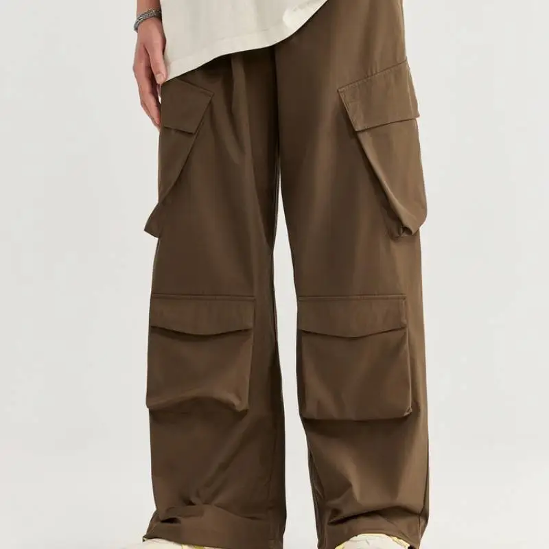 Loose Simp 100% Polyester Cargo Pants-17
