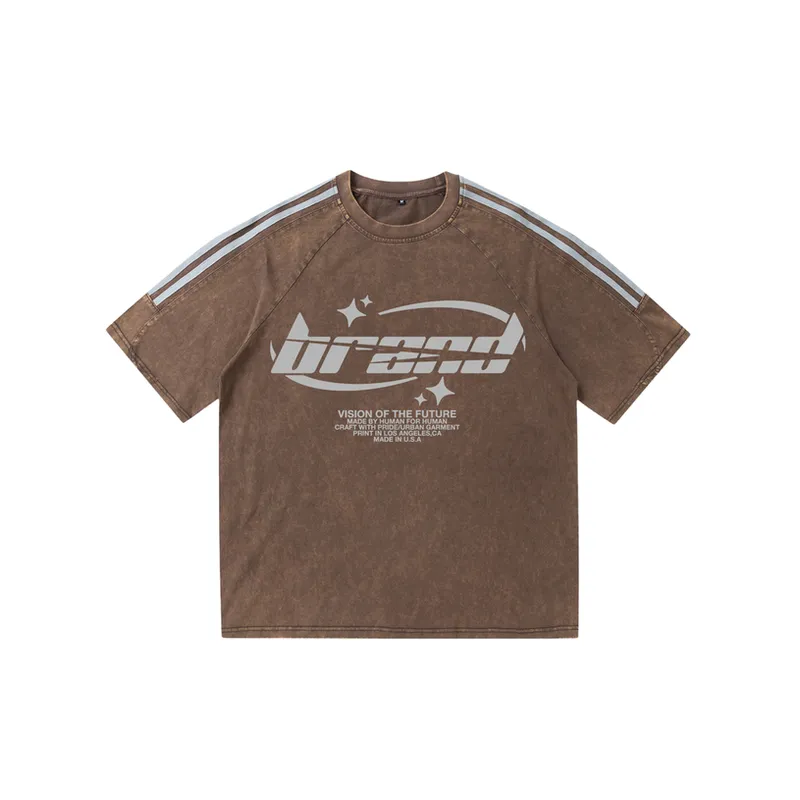 Washed Street Print T Shirt