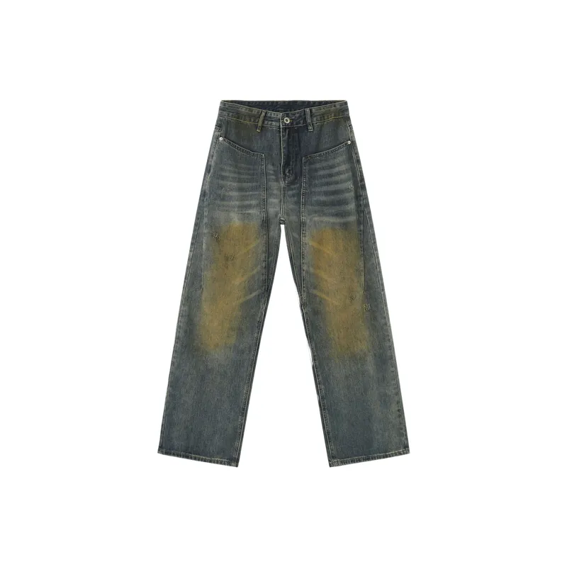Fashionable Straight Leg Jeans-0