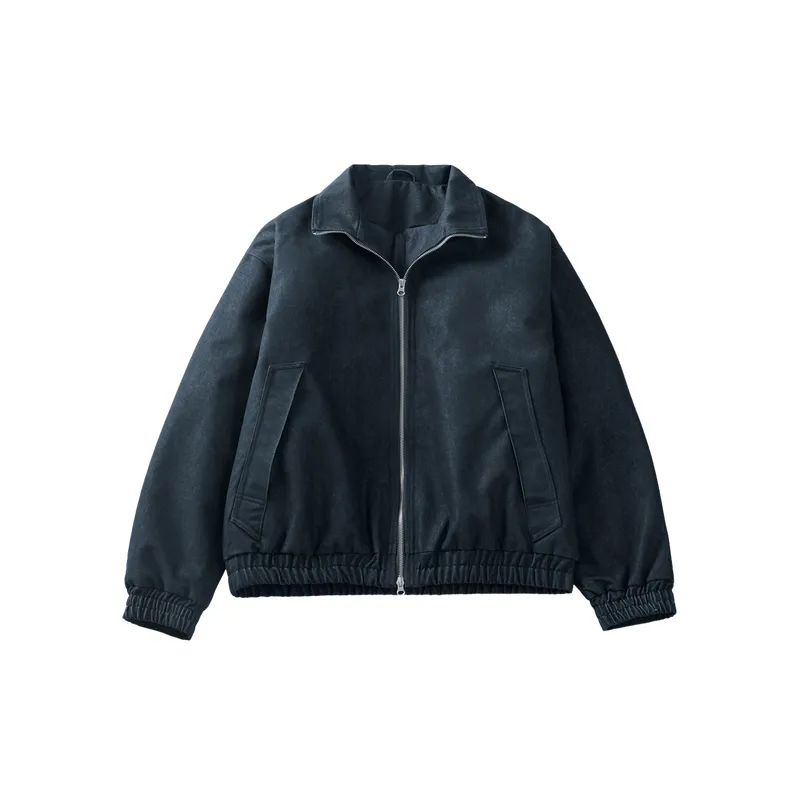 Loose Casual Cotton Blended Fabric Jacket-0