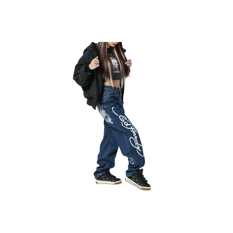 Funky Straight Leg Jeans-0