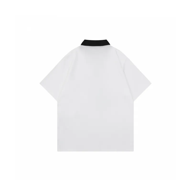 Loose Casual Star Print Polo Shirt-1