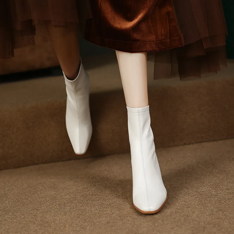 Retro Zipper Ankle Boots-4