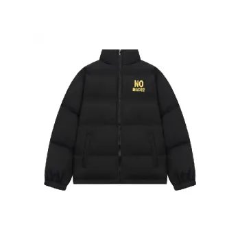 Basics Embroidered Blended Synthetic Fabrics Quilted Jacket