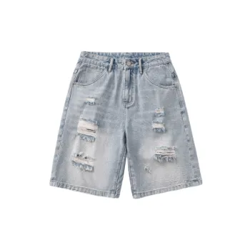 Fashionable Ripped Denim Shorts