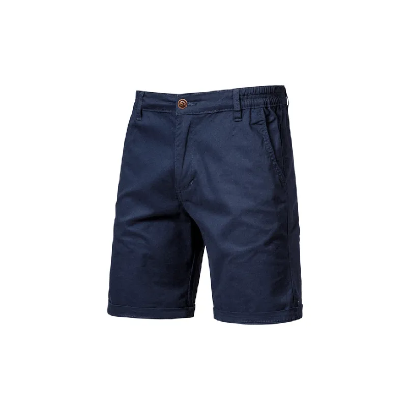 Simple Plain Cotton Casual Shorts Unisex-0