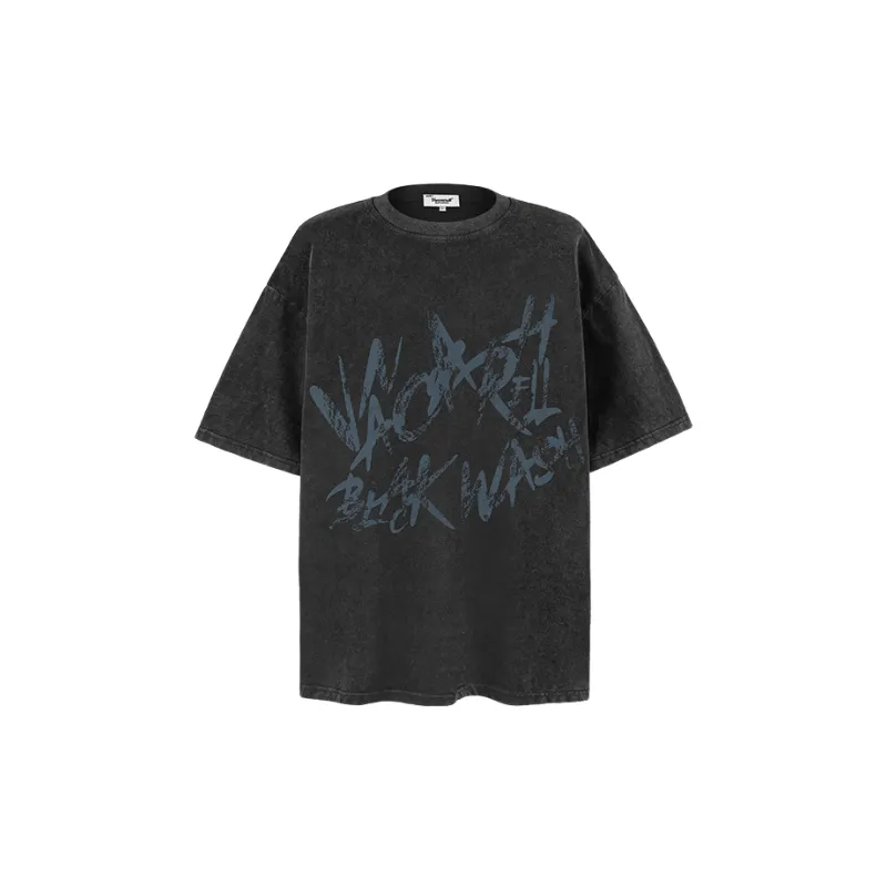 Retro Casual Denim T-Shirt-0