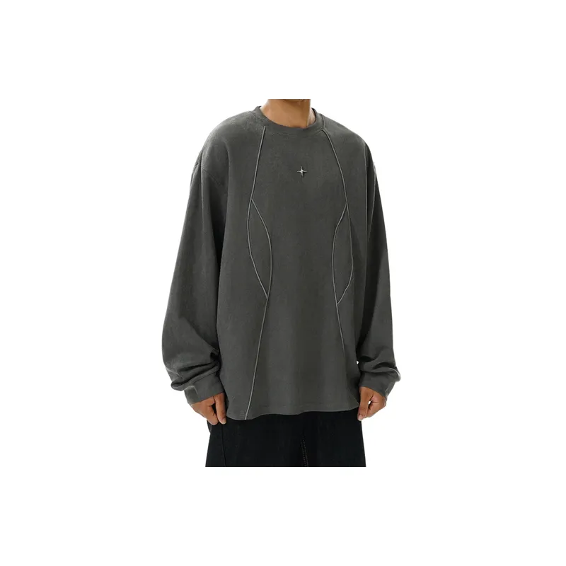 Fashionable Loose Long Sleeve Sweatshirt-2