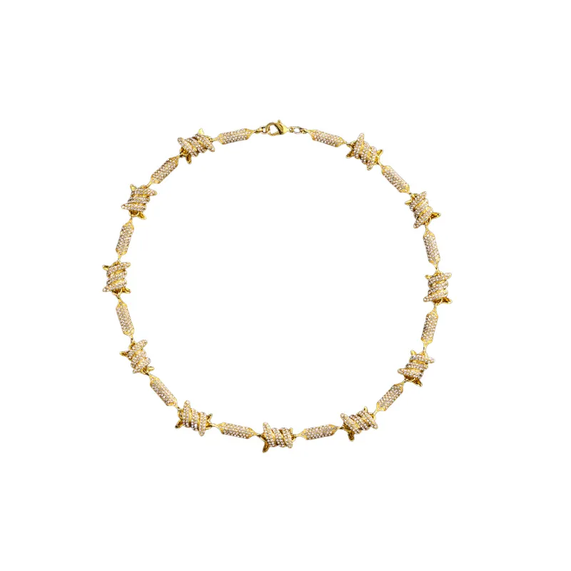 Fashionable Rhinestone Necklace-0