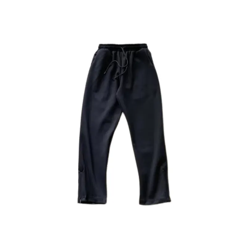 Double sided Solid Color Zipper Pants-0