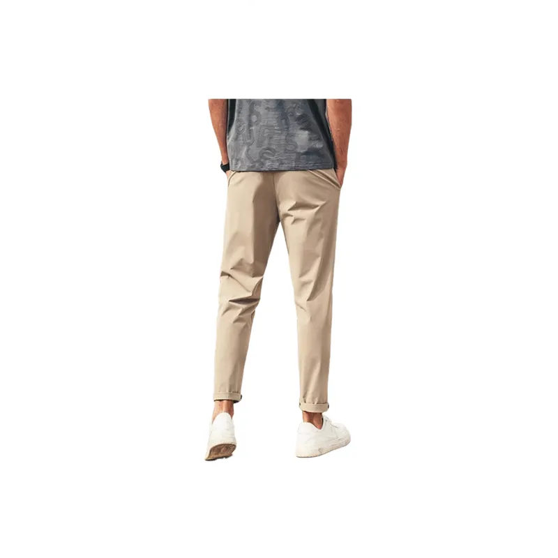 Retro Breathable Blended Synthetic Fabrics Casual Pants-9