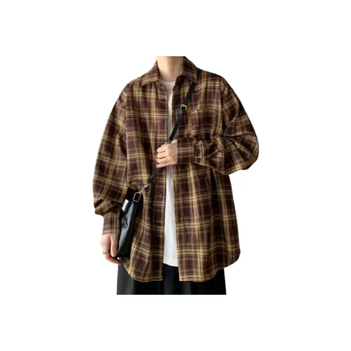 Retro Casual Plaid Long Sleeve Shirt