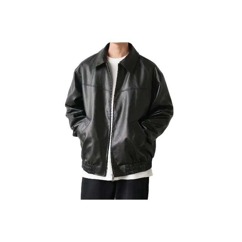 Fashionable Street Artificial Leather Jacket-0