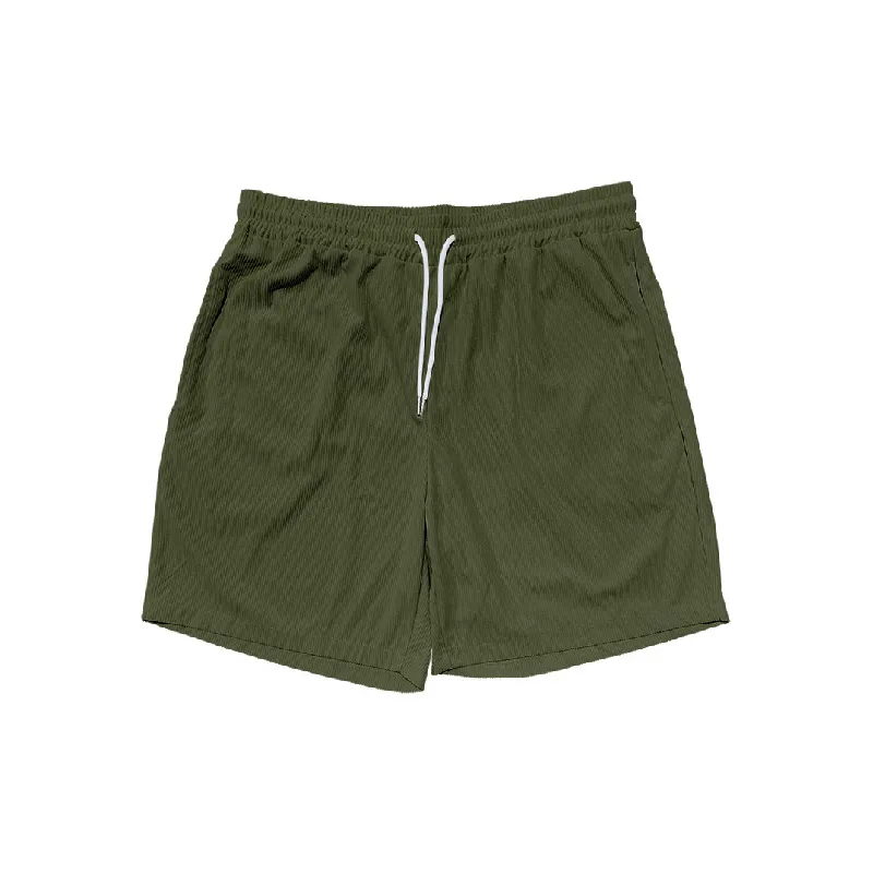 Casual Fashionable Corduroy Sports Shorts-2