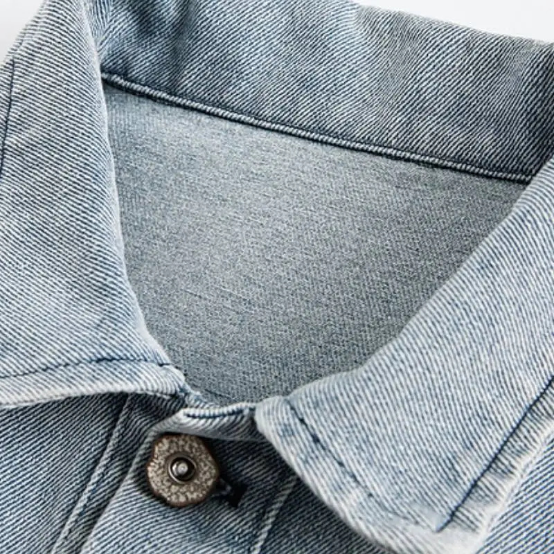 Ripped Loose Denim Jacket-2