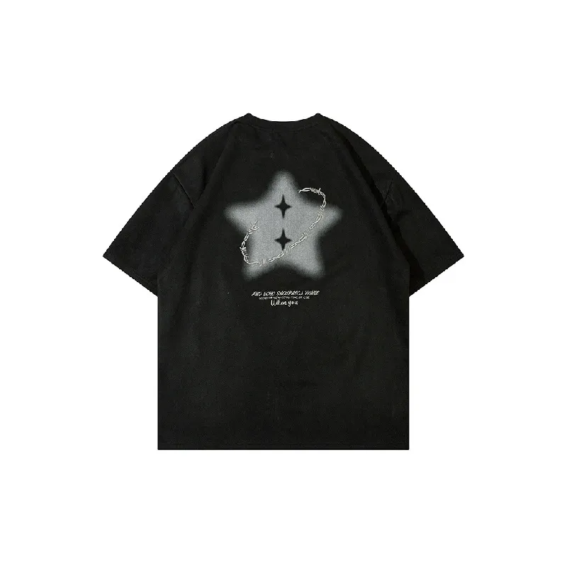 Fashion Casual Cotton Blended Fabric T Shirt Unisex-1