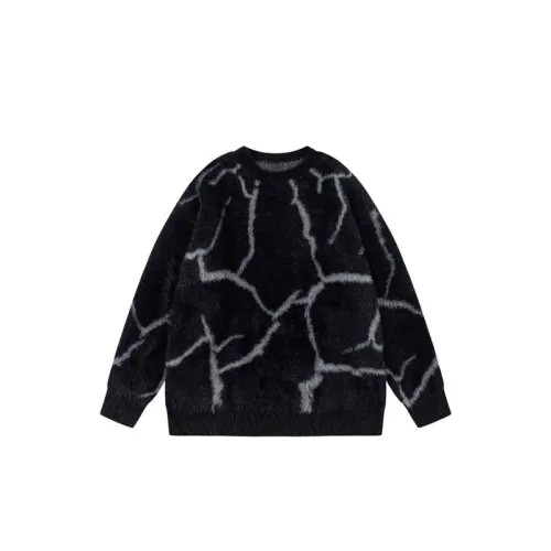 Retro Black Pattern Long Sleeve Sweater