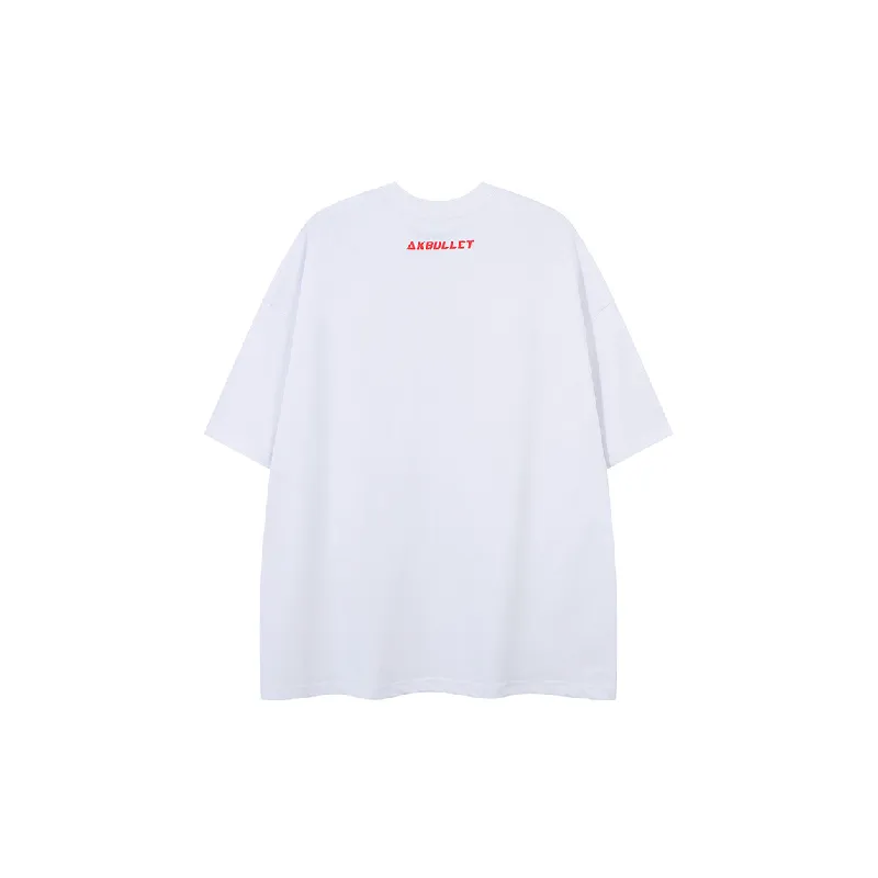 Cartoon Loose Combed Cotton T-Shirt-3