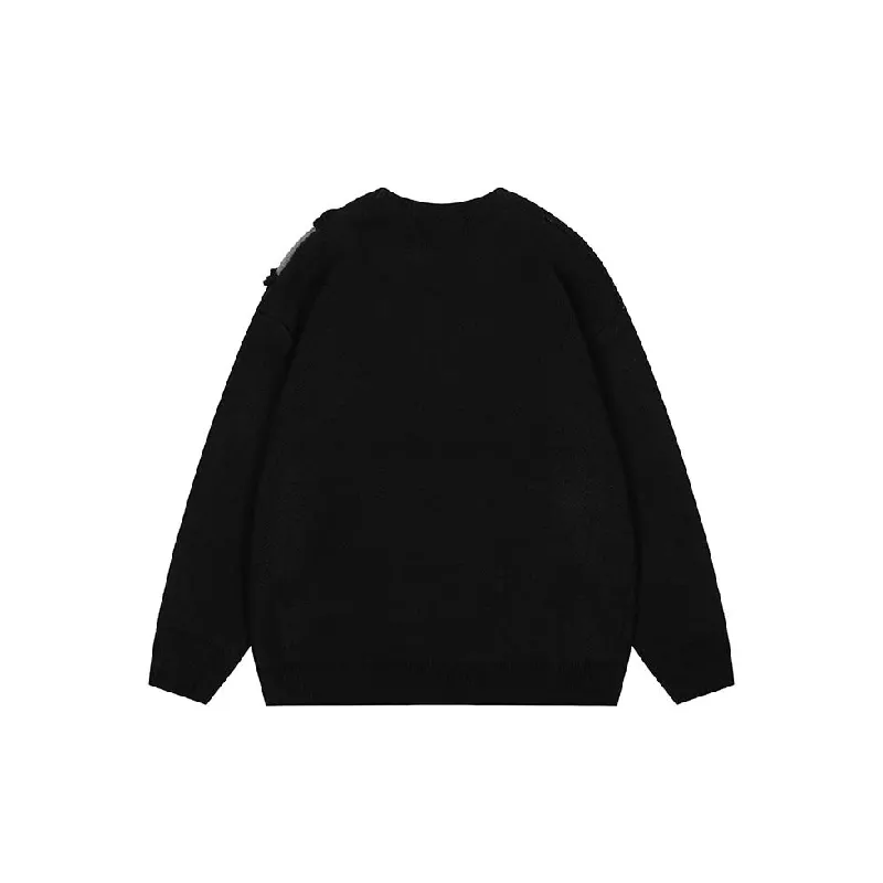 Fashionable Loose Blended Synthetic Fabrics Knitwear-1