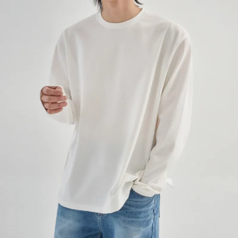 Casual Simple Long Sleeve T Shirt-3