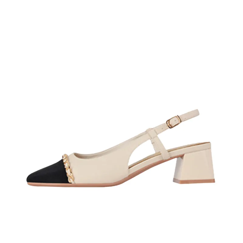 Elegant Contrast Color Mary Jane Shoes-0
