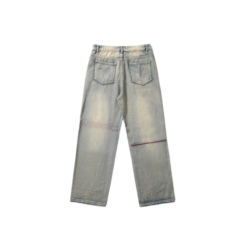 Fashion Embroidered Jeans-5