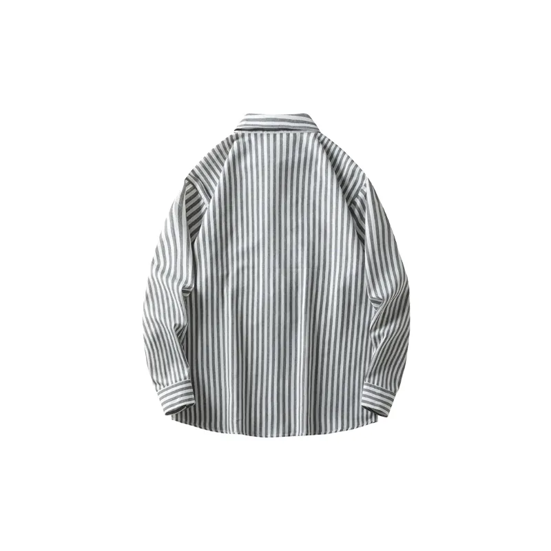Casual Striped Corduroy Shirt-1