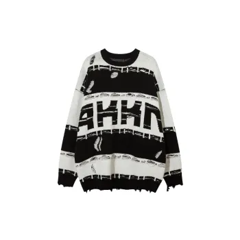 Retro Ripped Polar Fleece Sweater