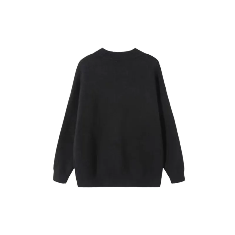 Fashionable Plain Polyester Sweater-1