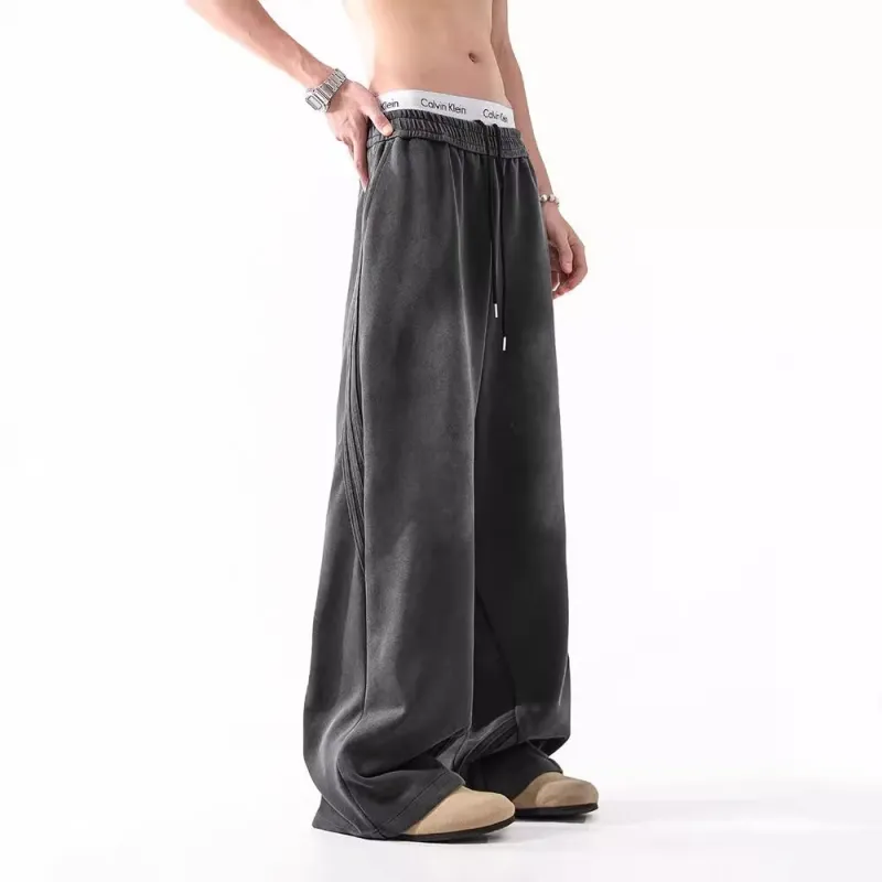 Casual Loose Straight Leg Casual Pants-3