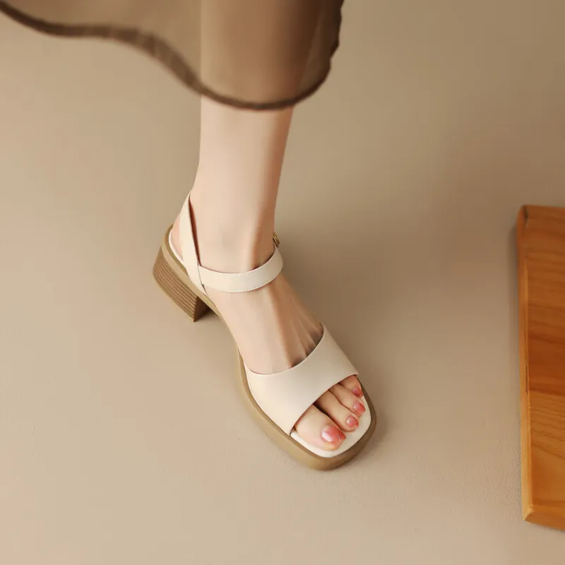 Retro Simple Slide Sandals-1