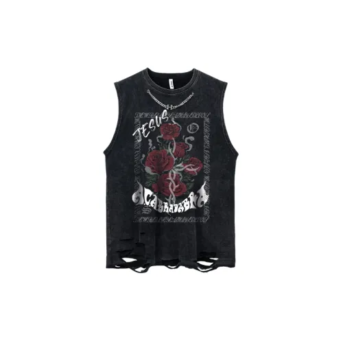 Simple Loose Washed Cotton Vest