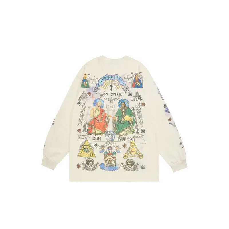 Vibe Style Hip Hop Graffiti Vintage Retro Long Sleeved T Shirt swag OOTD-3