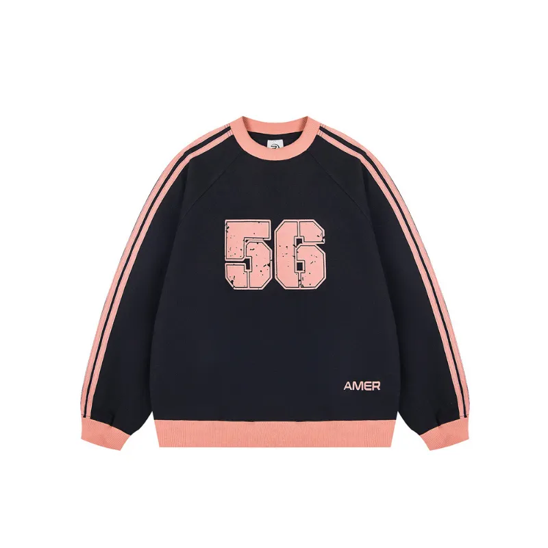 Retro Contrast Color Sweatshirt-6