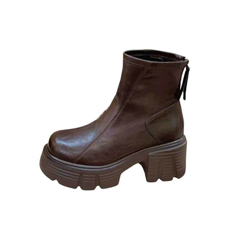 Retro Zipper Martin Boot-6
